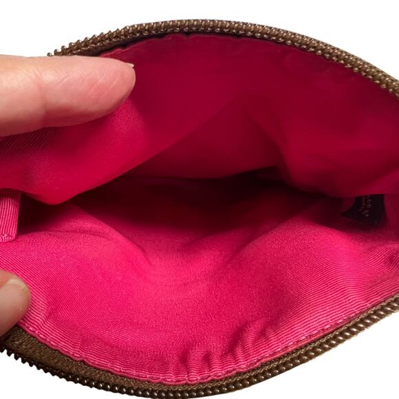 COACH Swing Pack Brown Signature C Logo Shoulder Crossbody Bag Hot Pink Brown - Picture 5 of 8